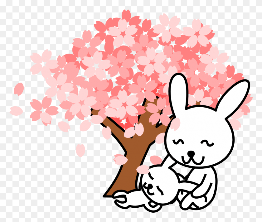 1331x1113 Japanese Cherry Blossom Tree Clipart Free Cartoon Cherry Blossom Trees, Plant, Graphics HD PNG Download
