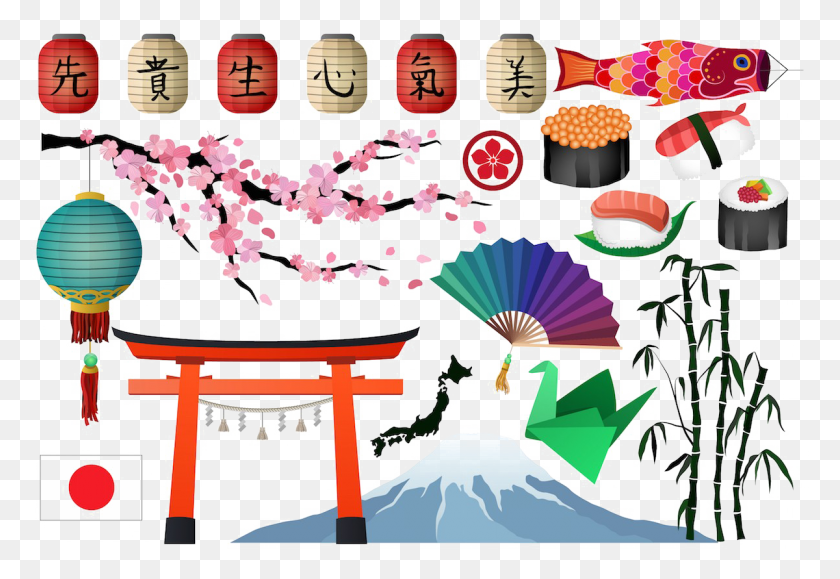 1200x799 Японские Элементы Pic Карта Японии, Torii, Gate Hd Png Download