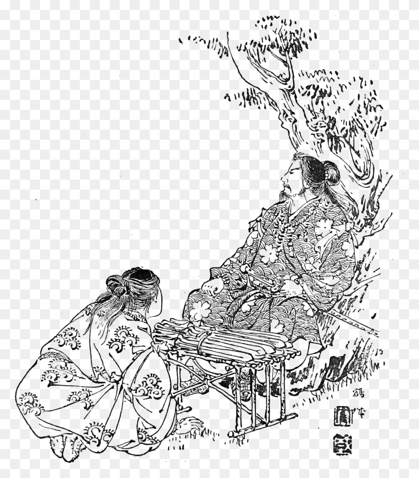1381x1591 Ilustración De Libro De Hadas Japonés, Doodle Hd Png
