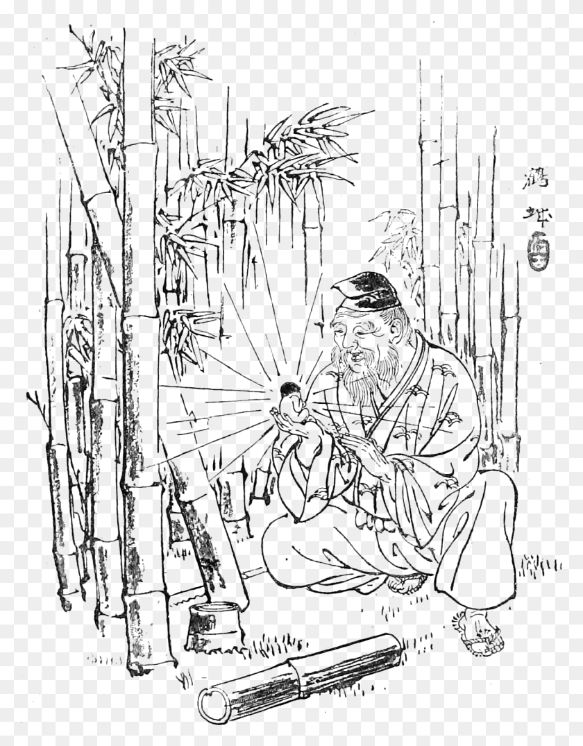 1211x1576 Японская Сказка, Линия Искусства, Человек, Человек Hd Png Скачать