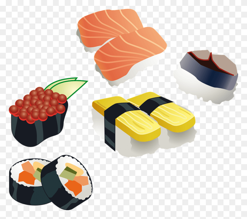 817x720 Comida Japonesa Imágenes Transparentes Sushi Clipart, Gráficos Hd Png Descargar