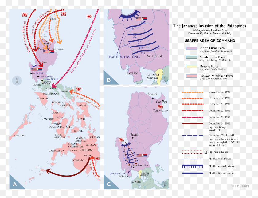 3592x2705 La Invasión Japonesa De Filipinas Mapa Que Muestra La Invasión Japonesa De Filipinas, Diagrama, Diagrama, Anuncio Hd Png
