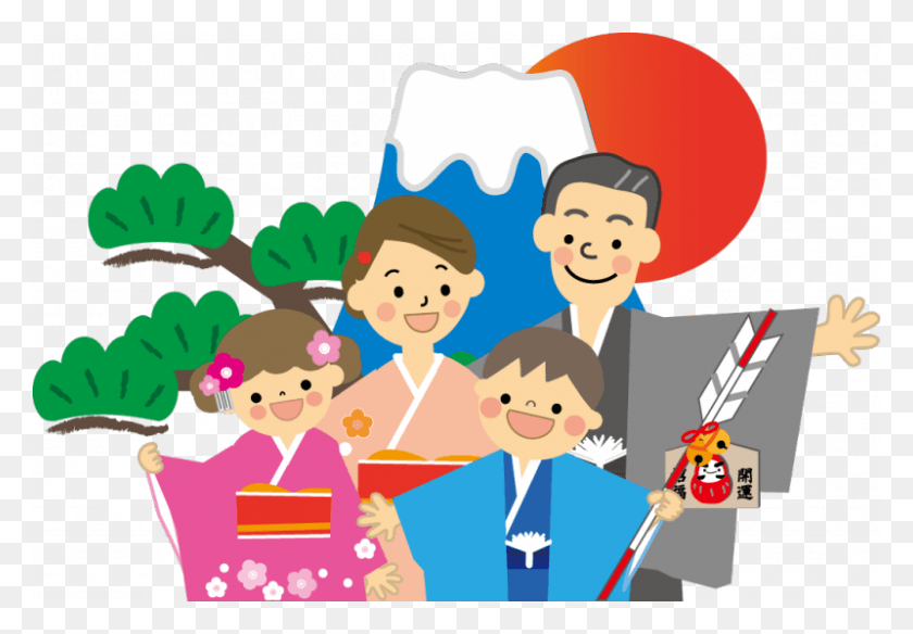800x538 Японские Новогодние Украшения Японский Новогодний Мультфильм, Графика Hd Png Скачать