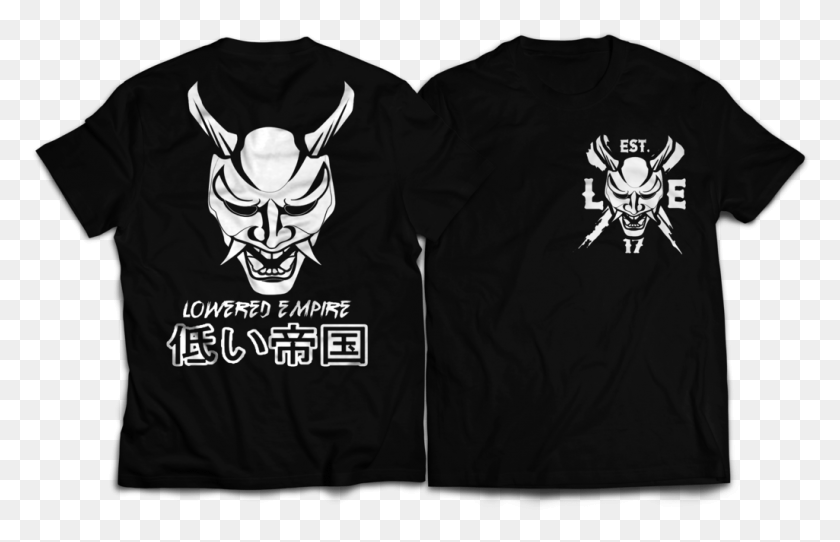 1025x634 Japanese Oni Mask Tee Illustration, Clothing, Apparel, T-shirt HD PNG Download