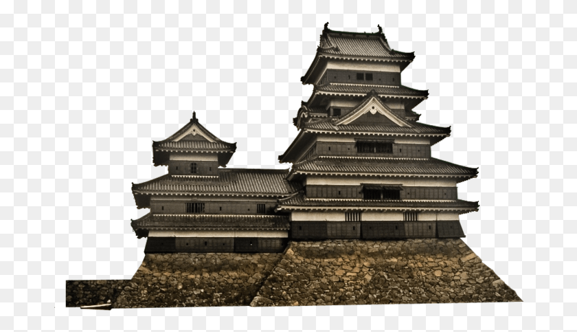 686x423 Японская Картина Замок Мацумото, Пагода, Храм, Поклонение Hd Png Скачать