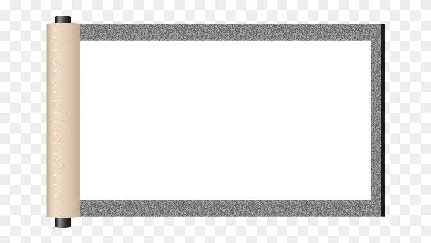 662x414 Japanese Scroll 2 Black And White, White Board, Rug, Screen HD PNG Download