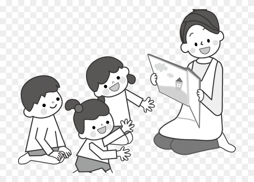 720x540 Japanese Storytime Story Time Black And White, Performer, Snowman, Winter HD PNG Download