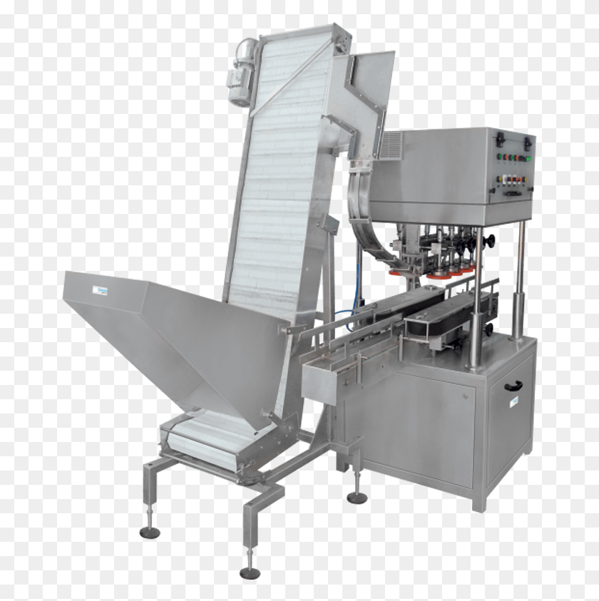 668x783 Jar Capping Machines With Elevator Machine Tool, Lathe, Lcd Screen, Monitor HD PNG Download