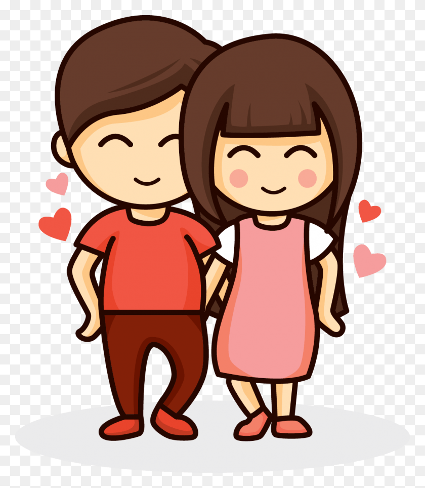 1088x1261 Jar Drawing Romantic Cartoon Drawing Of Couple, Family, Girl, Female HD PNG Download