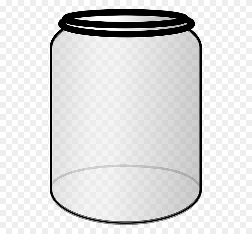 507x720 Jar Open Empty Clear Glass Container Clip Art Jar, Lamp, Cylinder, Bottle HD PNG Download