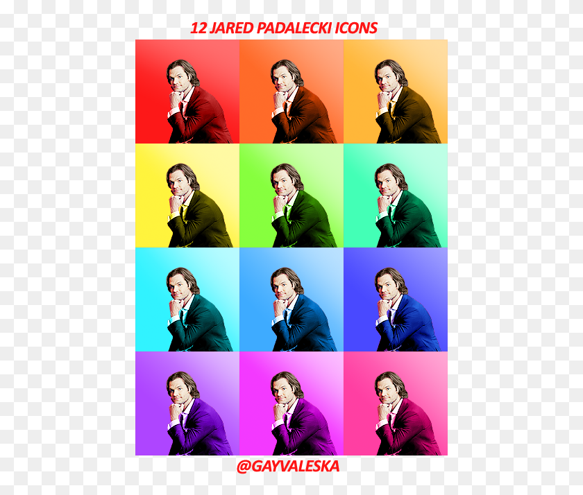 451x654 Jared Padalecki Icons From The 2019 Ew Cover Shoot, Collage, Poster, Advertisement HD PNG Download