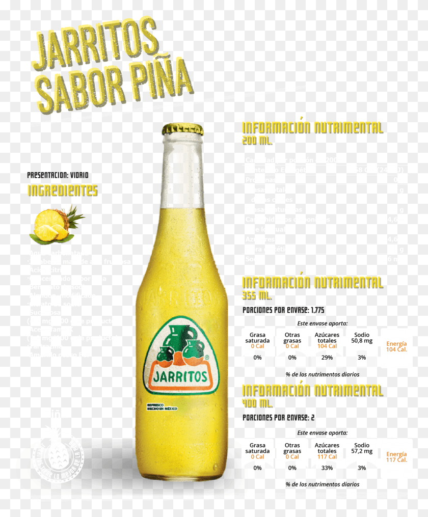 1525x1868 Jarritos Pineapple 1747x2017 Jarritos Soda, Label, Text, Flyer HD PNG Download