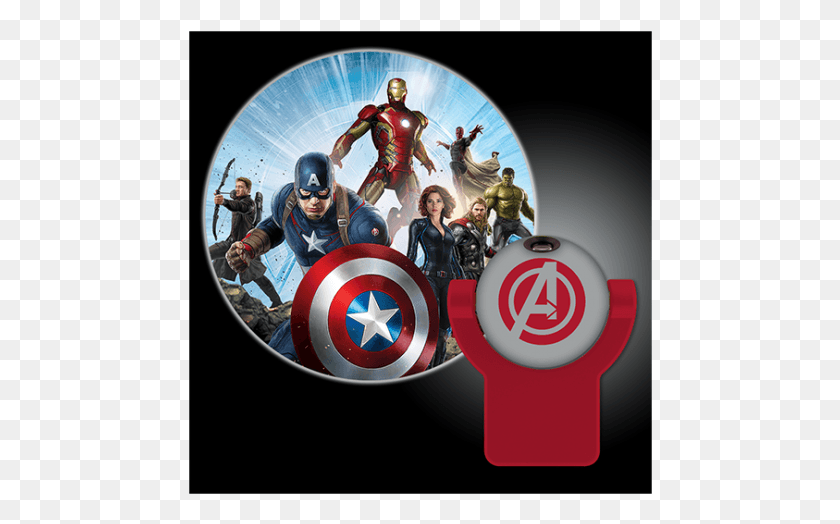 464x464 Jasco Projectables Led Plug In Night Light Marvel Captain America, Person, Human, Costume HD PNG Download