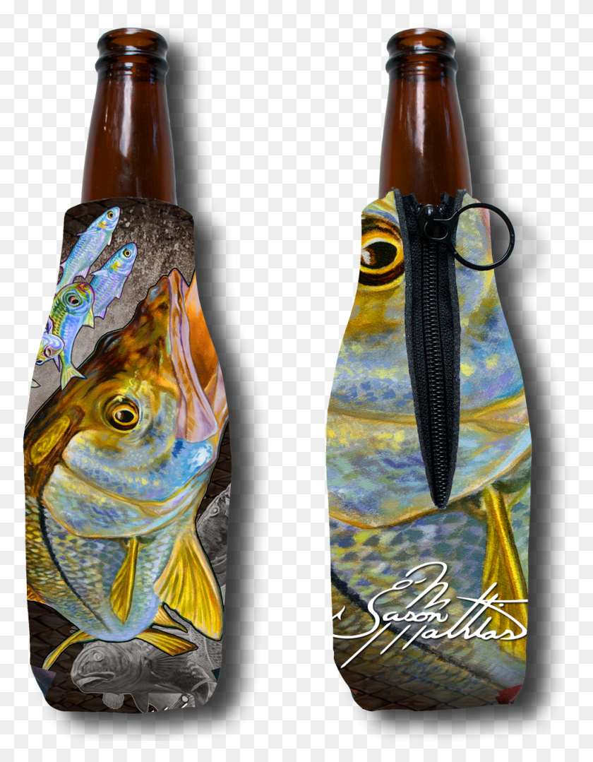 972x1270 Jason Mathias Fine Art Bottle Koozies Amp Coolie Cups Beer Bottle, Animal, Fish, Sea Life HD PNG Download