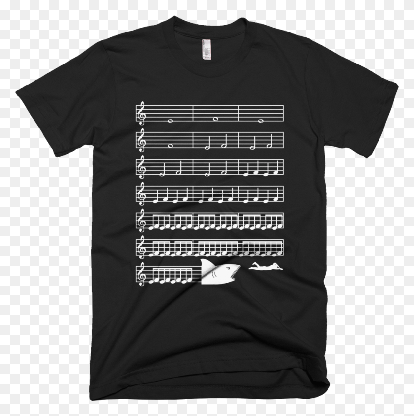 931x938 Jaws Music Treble Clef Funny T Shirt Alabama State University T Shirt, Clothing, Apparel, T-shirt HD PNG Download