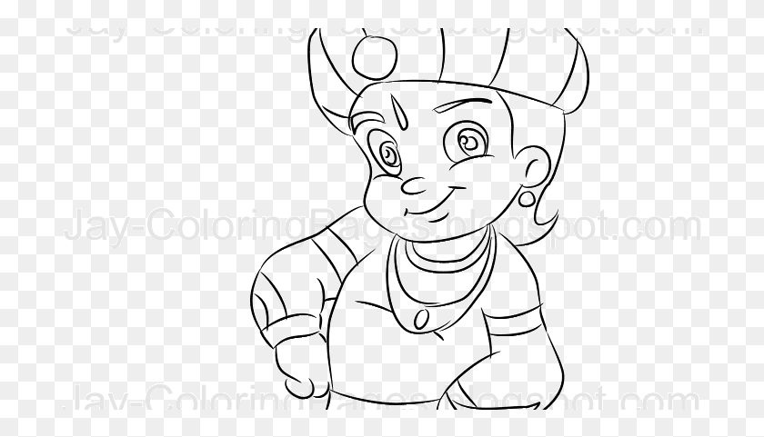 706x421 Jayline Art Coloring Pages Pencil Drawings Gallery Chota Bheem And Krishna Drawing, Text, Poster, Advertisement HD PNG Download