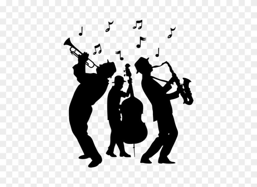 800x566 Jazz Musician Picture Jazz Band Silhouette, Person, Human, Musical Instrument HD PNG Download