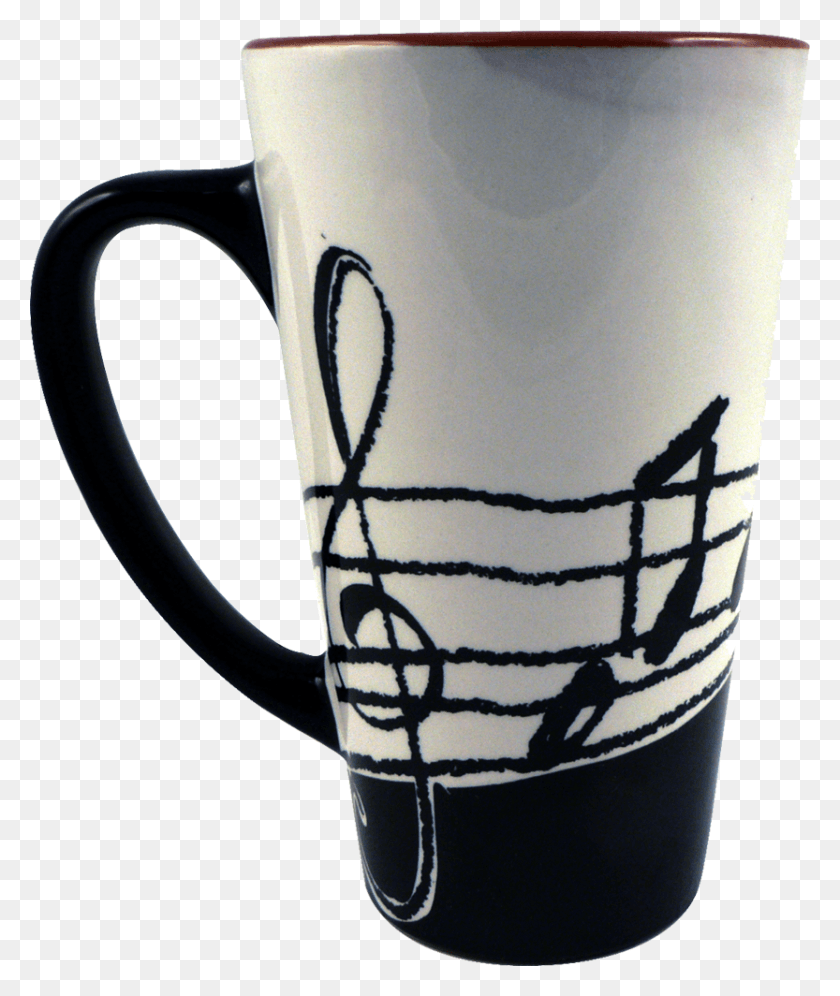 833x1000 Jazz Up A Cup Of Coffee With This 16oz Music Notes Tazas Con Notas Musicales, Jug, Coffee Cup, Glass HD PNG Download