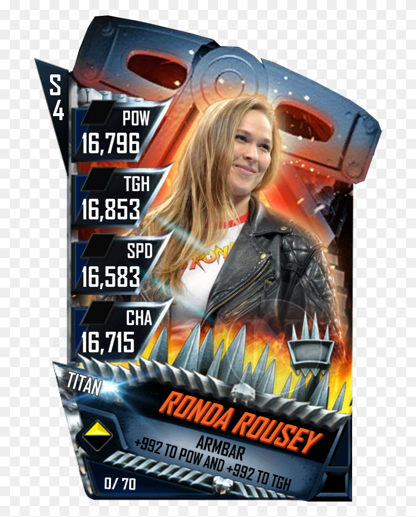 706x982 Jb Wwe Supercard Ronda Rousey, Poster, Advertisement, Flyer HD PNG Download
