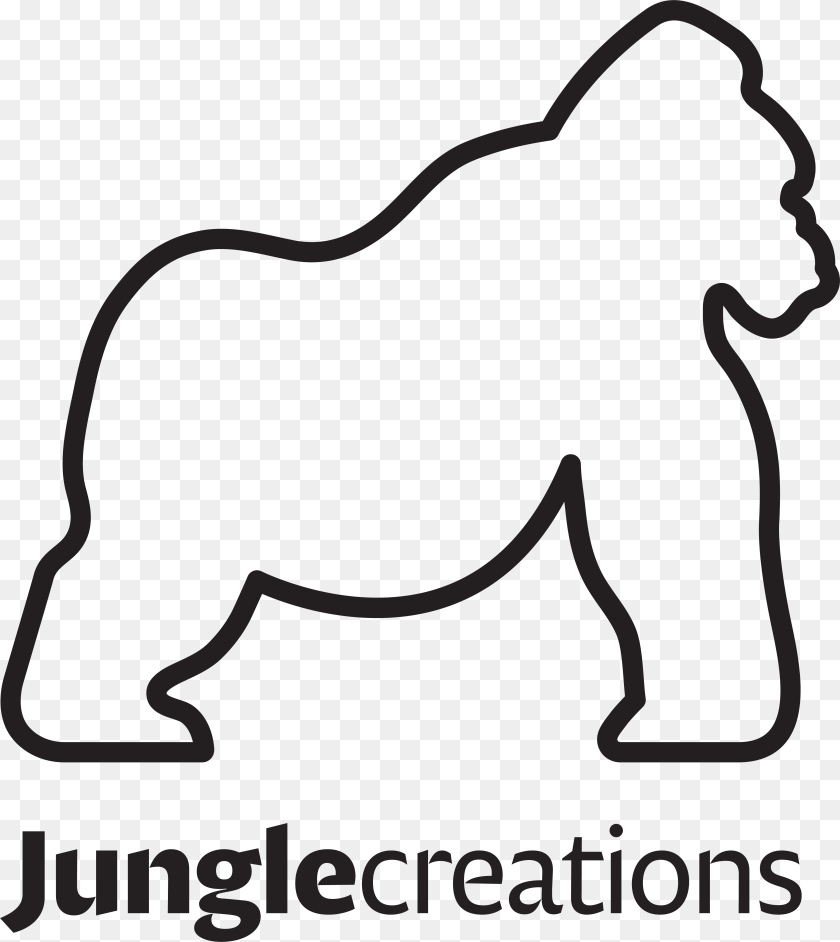 3986x4468 Jc Vertical Black Jungle Creations Logo, Stencil, Animal, Elephant, Mammal Sticker PNG