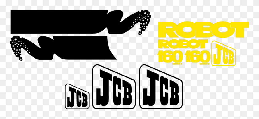 929x389 Descargar Png Jcb Robot 160 Calcomanías Jcb Robot 165 Calcomanías, Texto, Número, Símbolo Hd Png