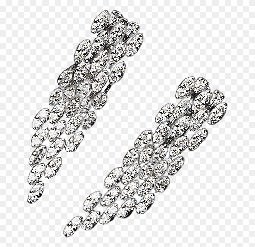 663x752 Je Le Veux 5 Row Diamond Earrings White Gold Boucles D Oreilles Je Le Veux Mauboussin, Gemstone, Jewelry, Accessories HD PNG Download