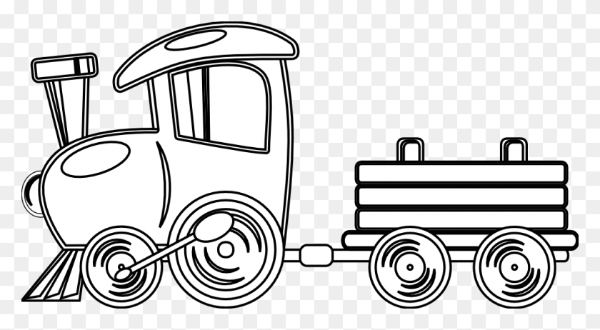999x516 Jean Victor Balin Locotoy Black White Line Art Coloring Train Image White, Vehicle, Transportation, Lawn Mower HD PNG Download