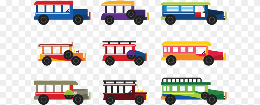 625x342 Jeepney Vector, Bus, Transportation, Vehicle, Machine Clipart PNG