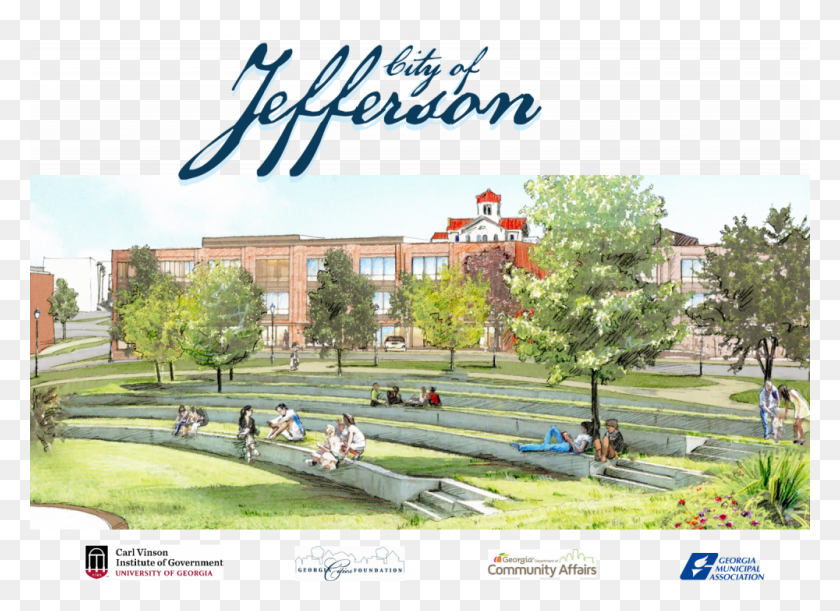 1000x707 Jefferson Downtown Master Plan City Of Jefferson Ga, Grass, Plant, Campus HD PNG Download