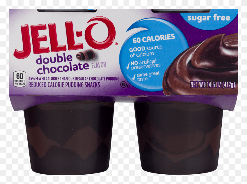 2500x1820 Jell O Sugar Free Double Chocolate Pudding Snack Jello Pudding Cups Double Chocolate HD PNG Download