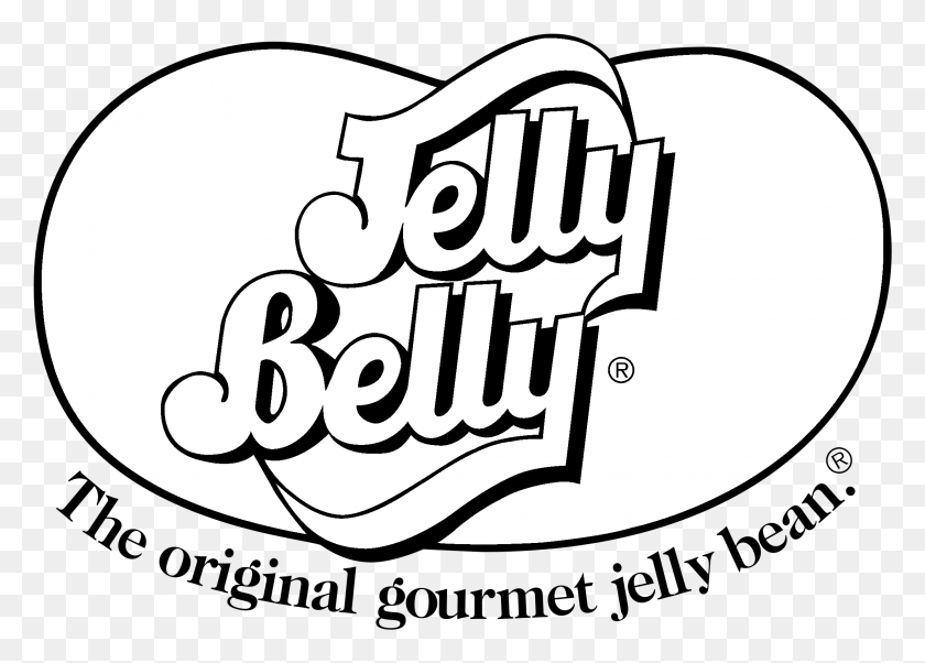 2191x1523 Jelly Belly Logo Black And White Jelly Belly Logo Gro, Text, Alphabet, Label HD PNG Download