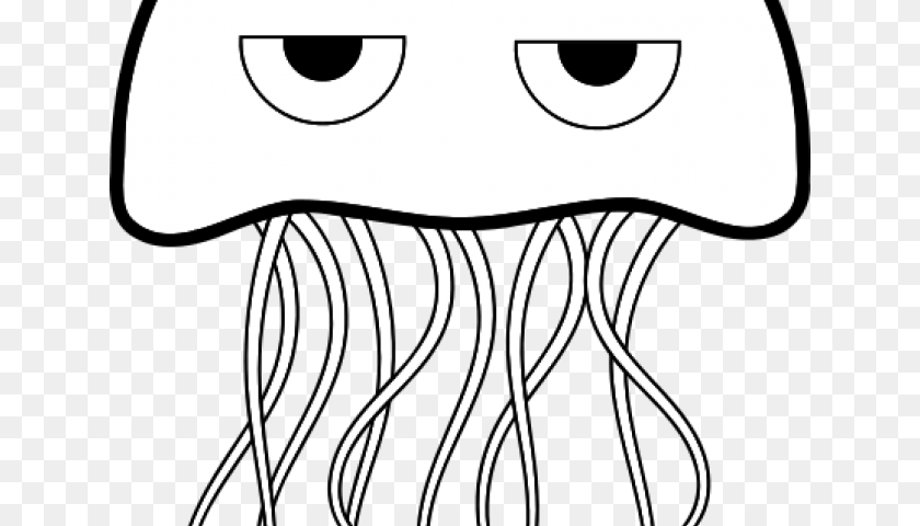 640x480 Jellyfish Outline Gambar Sketsa Ubur Ubur, Animal, Sea Life, Invertebrate Transparent PNG