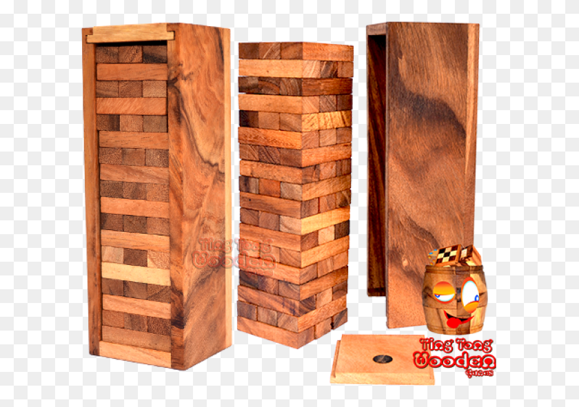 607x531 Jenga Game Large The Wobble Tower Big In Large Wooden Plank, Wood, Plywood, Box HD PNG Download
