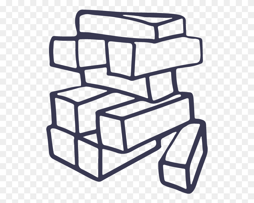 535x612 Jenga Piece 08 Jenga Clipart Black And White, Grenade, Bomb, Weapon HD PNG Download
