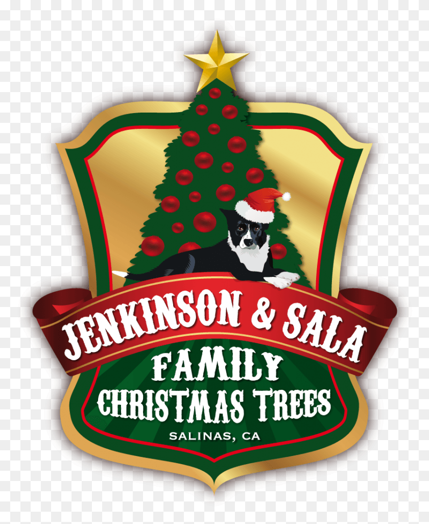 833x1030 Jenkinson Amp Sala Family Christmas Trees Illustration, Label, Text, Logo HD PNG Download