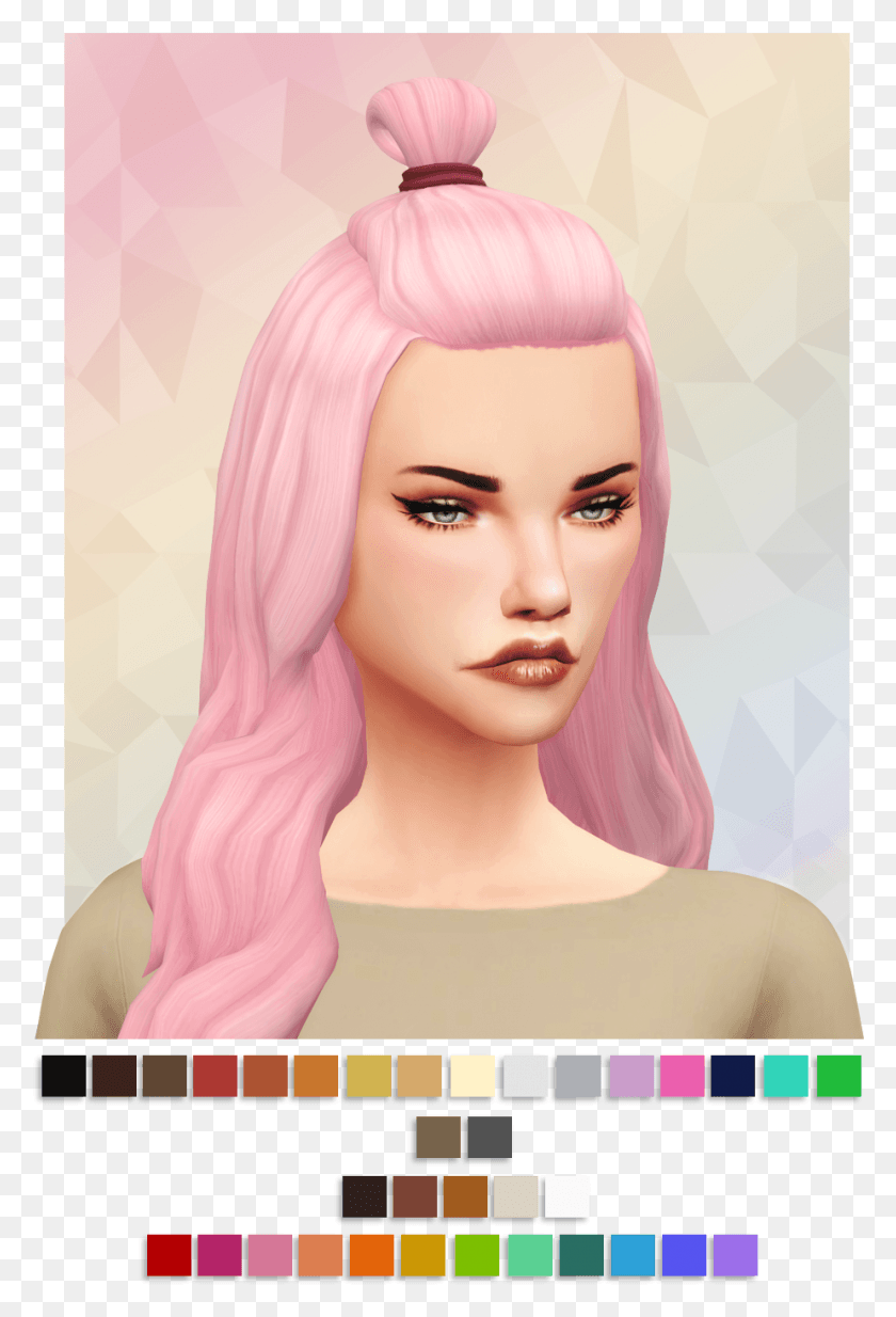 924x1391 Jenna Recoloured By Elisaisms Jenna Hair Sims, Wig, Doll, Toy HD PNG Download
