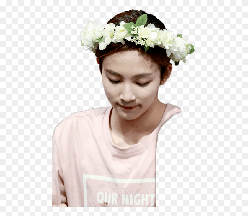 486x674 Jeonghan Sticker Flower Girl, Plant, Person, Human HD PNG Download