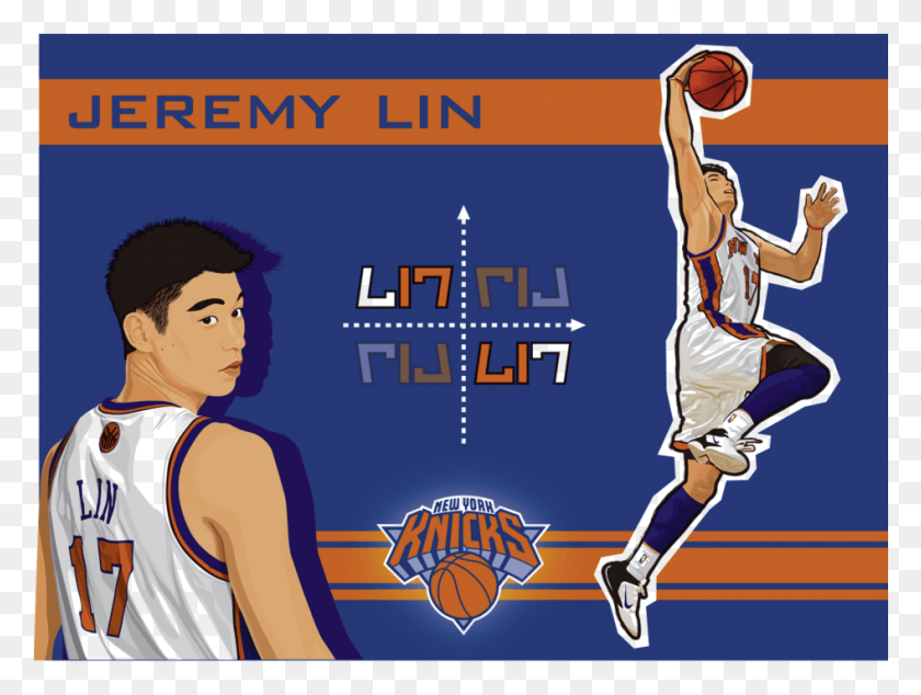 946x697 Jeremy Lin Logolesss T New York Knicks, Person, Human, People HD PNG Download