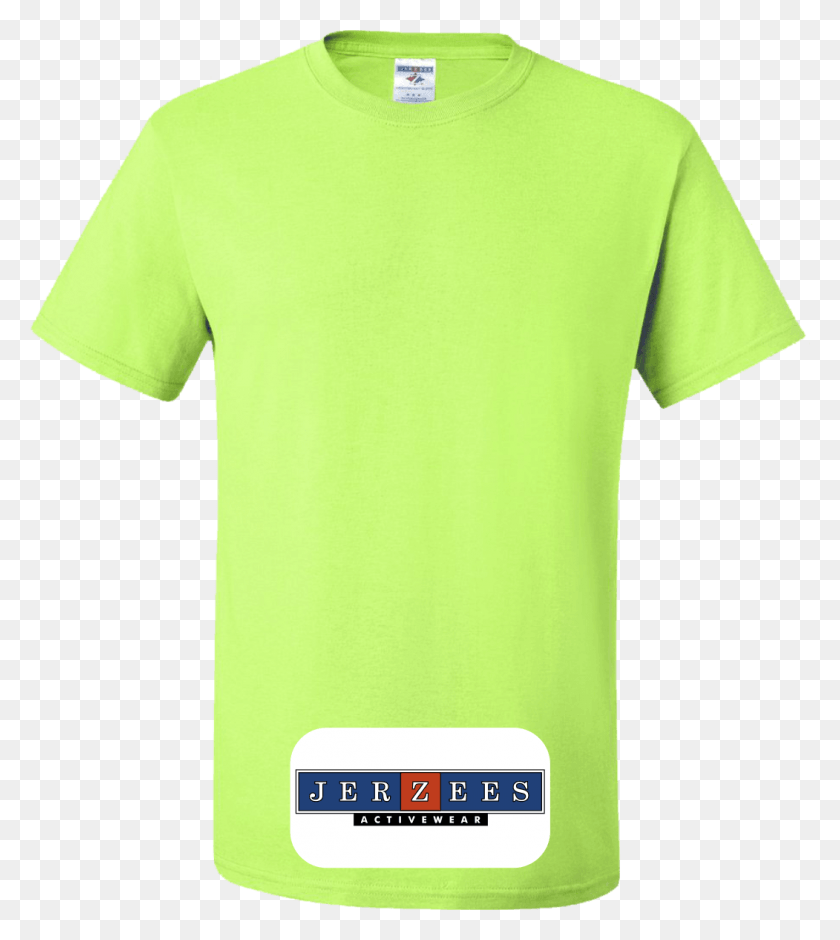 1051x1187 Jerzees Custom Safety Green Camisetas Fruit Of The Loom Verde Neón, Ropa, Ropa, Camiseta Hd Png
