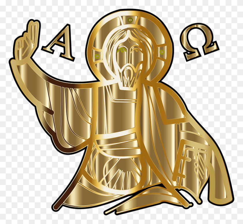 785x720 Jess Cristo Christo Pantocrtor Catlica Cristiano Pantocrator, Gold, Mixer, Appliance HD PNG Download