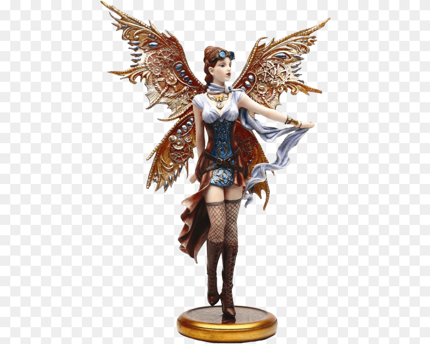 453x673 Jess Steampunk Fairy Statue Steampunk Fairy Statue, Figurine, Adult, Female, Person Clipart PNG