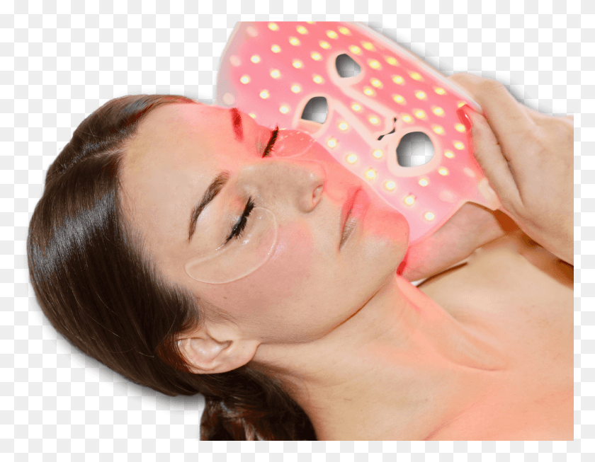 2198x1673 Jessica Alba39s Led Light Face Mask Celebrity Use Led Mask, Person, Human, Sweets HD PNG Download