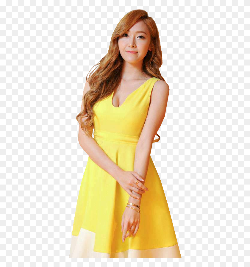380x837 Jessica Snsd Jessica Jung Vestido Amarillo, Ropa, Vestimenta, Mujer Hd Png