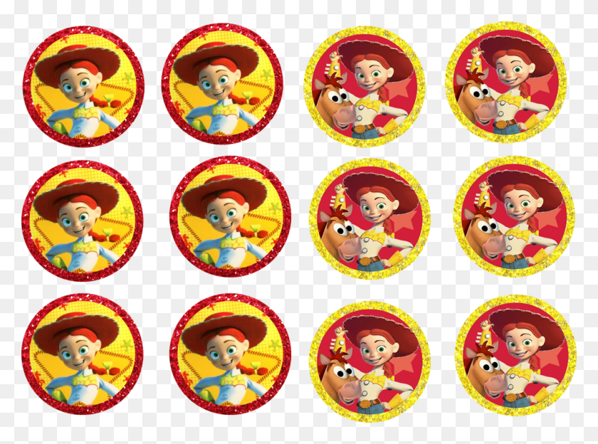 1000x724 Jessie And Bullseye Party Birthday Party Ideas Stickers De Jessie La Vaquerita, Label, Text, Toy HD PNG Download