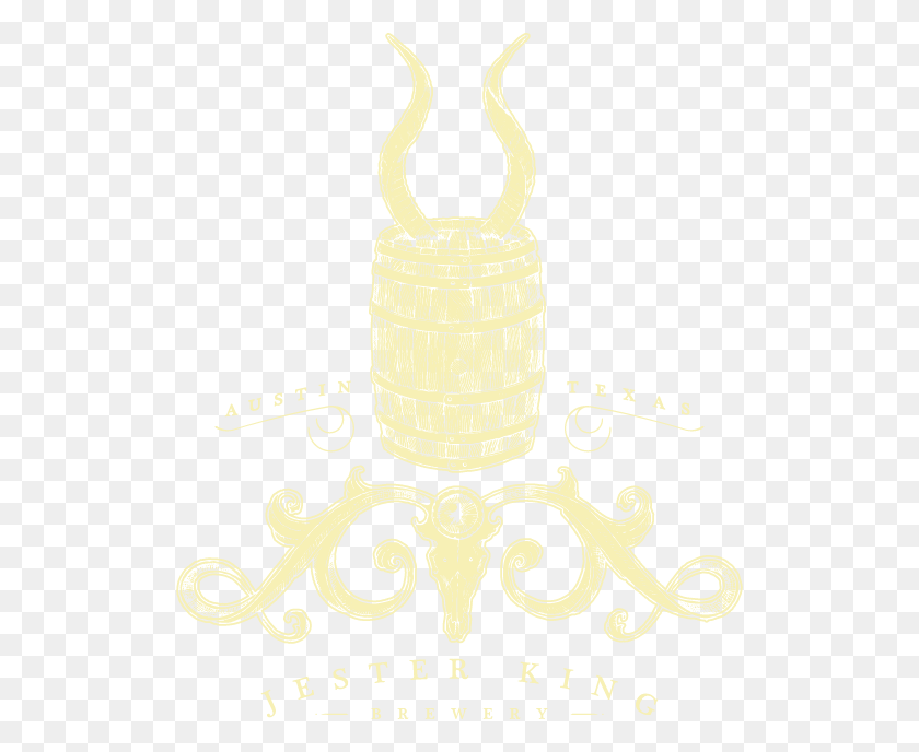 518x628 Descargar Png Jester King Brewery Logotipo Ilustrado Ilustración De Barril Inverso, Texto, Gráficos Hd Png