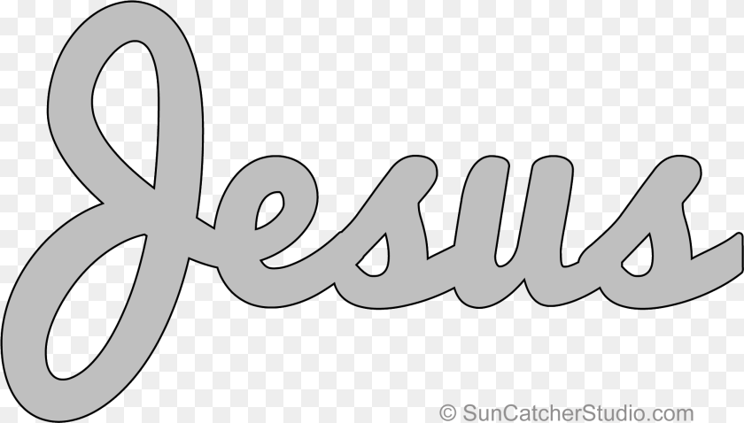 1979x1126 Jesus Cross Word Outline Jesus Word Clip Art, Text, Logo, Animal, Fish Clipart PNG