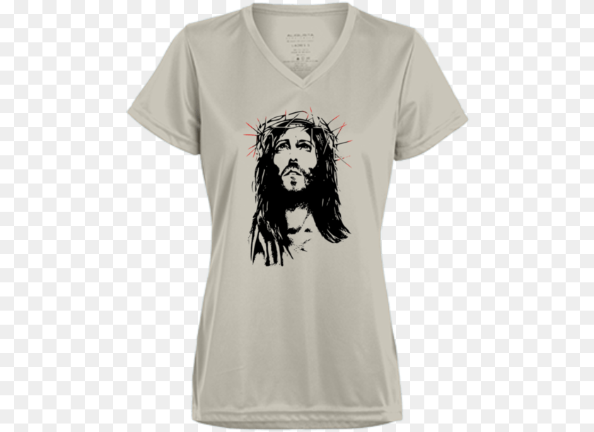 489x612 Jesus Crown Of Thorns Short Sleeve, Clothing, T-shirt, Shirt, Face Clipart PNG