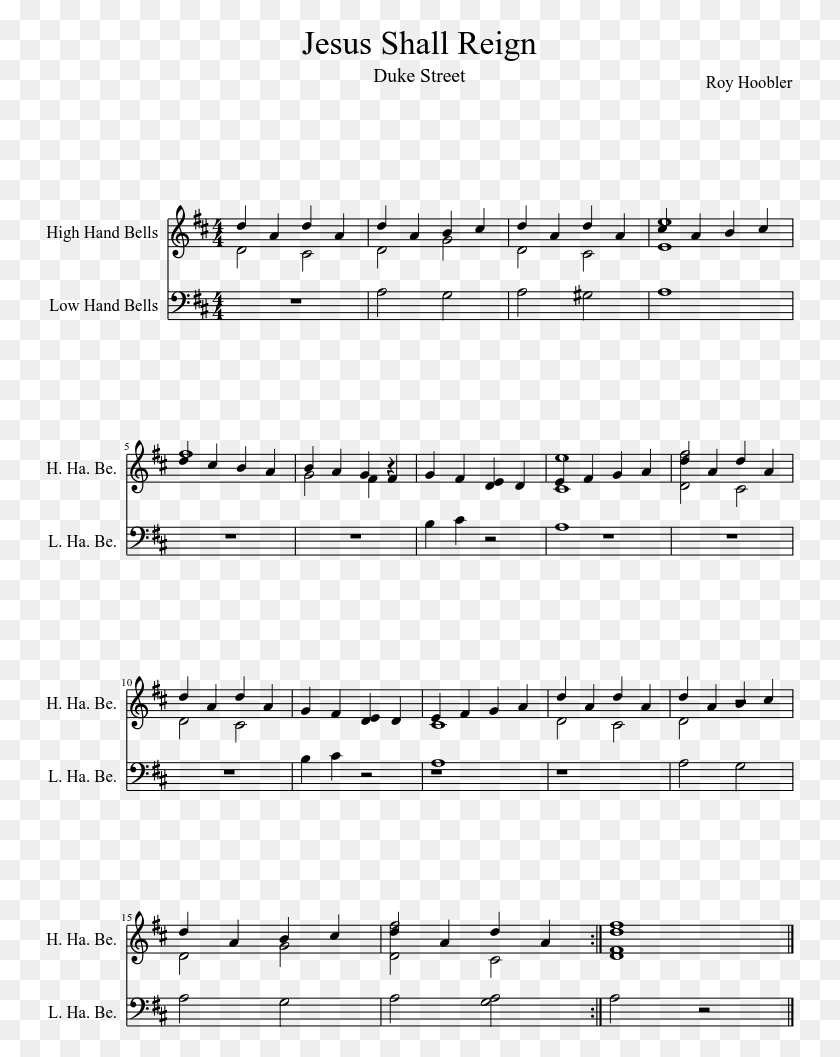 749x997 Jesus Shall Reign Sheet Music Composed By Roy Hoobler Round Up Sam Spence Trumpet, Gray, World Of Warcraft HD PNG Download