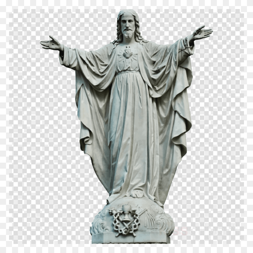 900x900 Jesus Statue Clipart Statue Christ The Redeemer Jesus Sculpture, Person, Human HD PNG Download