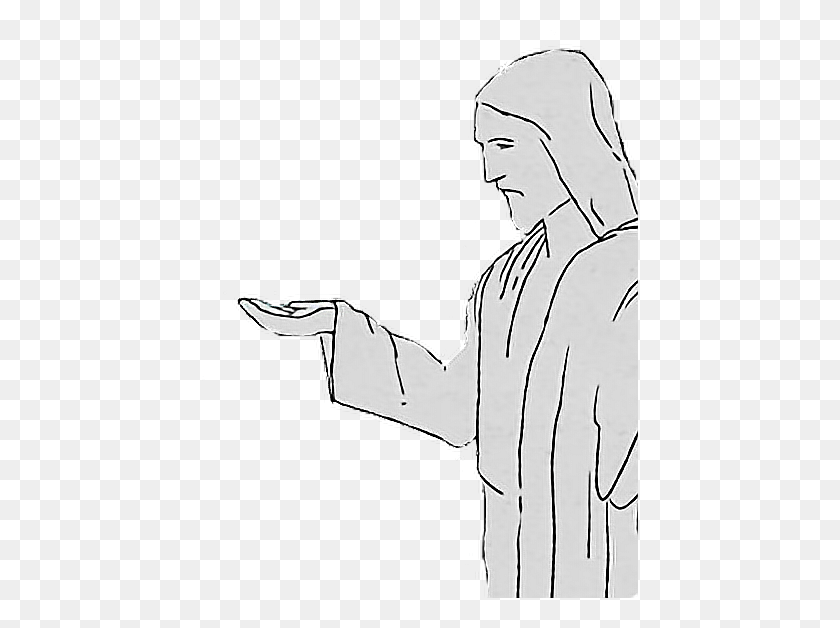 436x568 Jesus Sticker Sketch, Person, Human, Face HD PNG Download
